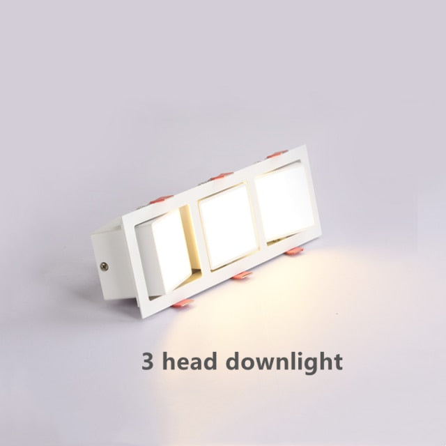 LED downlight adjustable angle ceiling light grille spotlight embedded 7W 14W 21W living room bedroom aisle home lighting