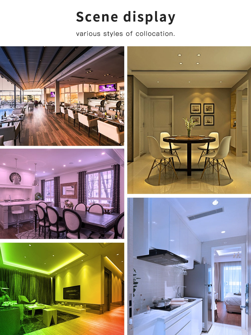 LED downlight smart home ZIGBEE light link RGBCCT led dimmable lamp work with Ecoh plus SmartThings Voice control LED