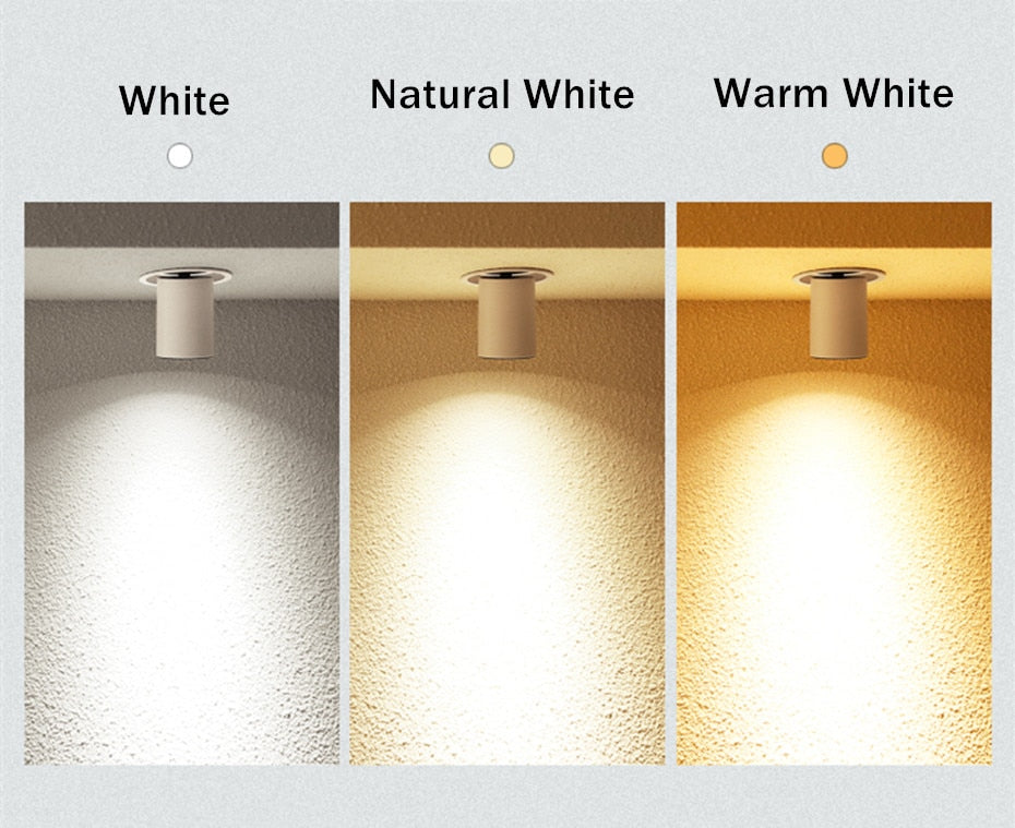 LED Downlight Embedded Ceiling Lamp 7W 10W 12W Dimmable Spotlight Living Room Simple Nordic Adjustable And Rotate COB Light