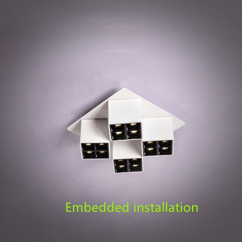 LED downlight square spotlight 32W embedded ceiling downlight bedroom living room aisle restaurant home lighting lighting