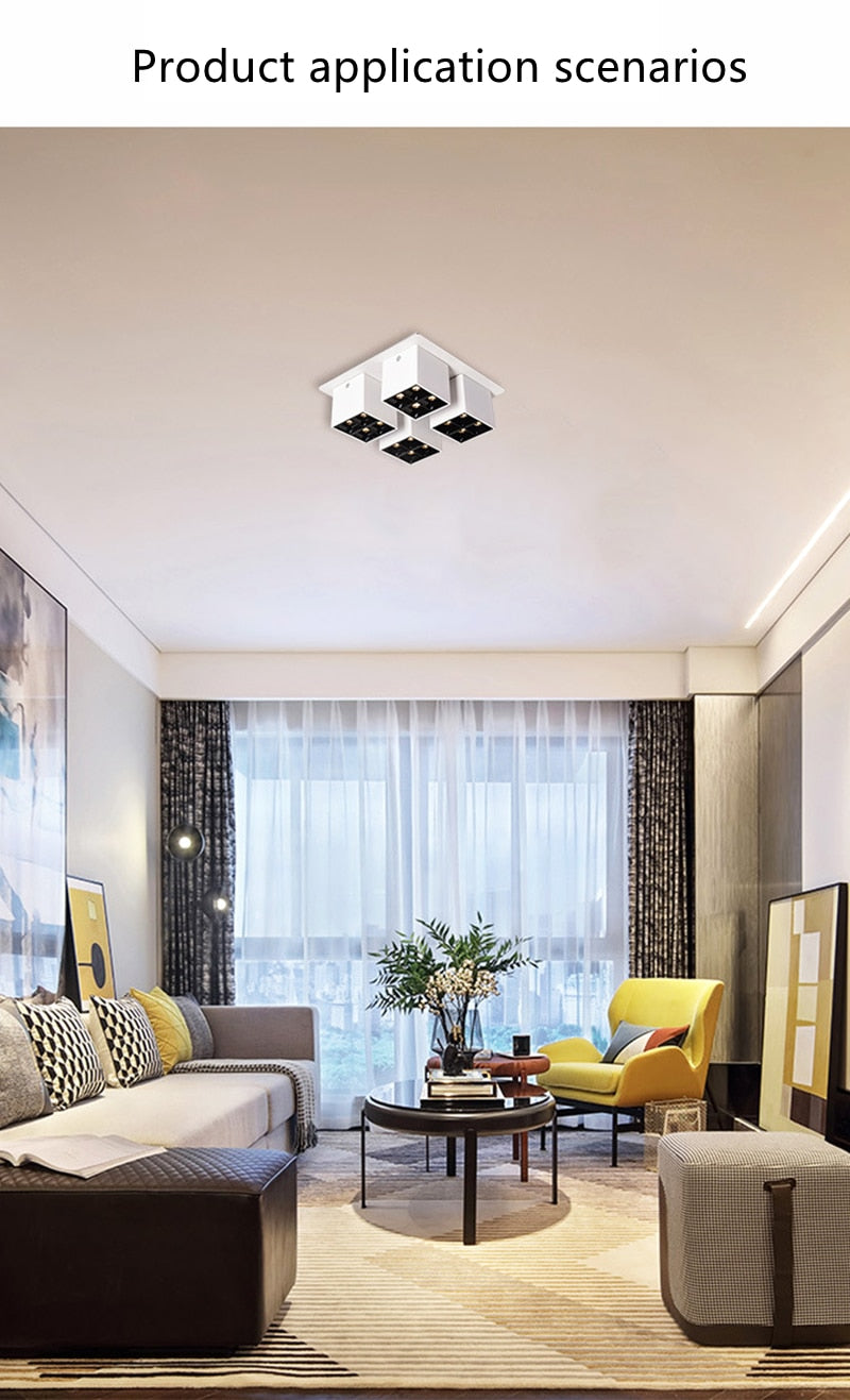 LED downlight square spotlight 32W embedded ceiling downlight bedroom living room aisle restaurant home lighting lighting