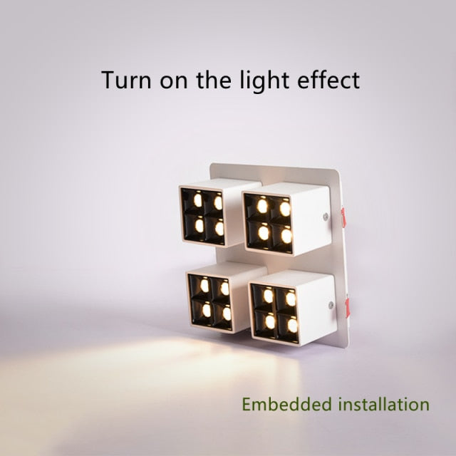 LED downlight square spotlight 32W embedded ceiling downlight bedroom living room aisle restaurant home lighting lighting