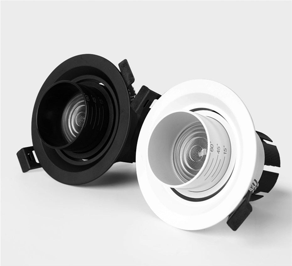 Focusable Led Downlights 5W 10W Led Ceiling Light 15W Recessed Down Light Round Ceiling lamp 220V 110V LED Spot Light Lightings