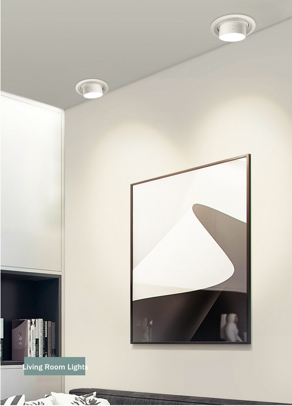 Focusable Led Downlights 5W 10W Led Ceiling Light 15W Recessed Down Light Round Ceiling lamp 220V 110V LED Spot Light Lightings