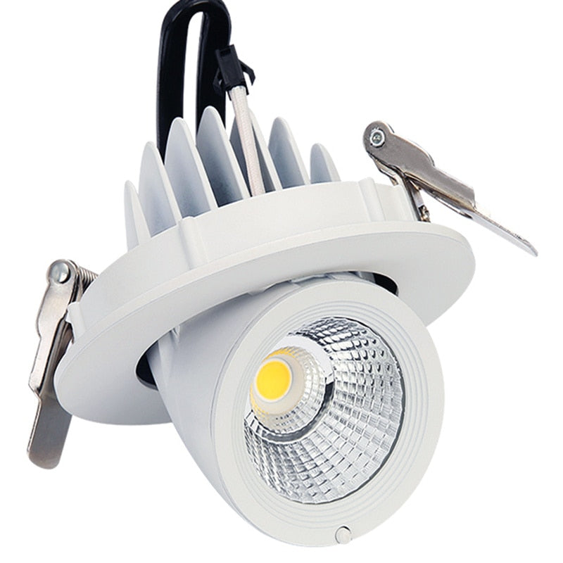 Dimmable LED downlight 10W 15W 25W 30W adjustable 360 led light warm white natural white cold white Trunk downlight AC85-260V