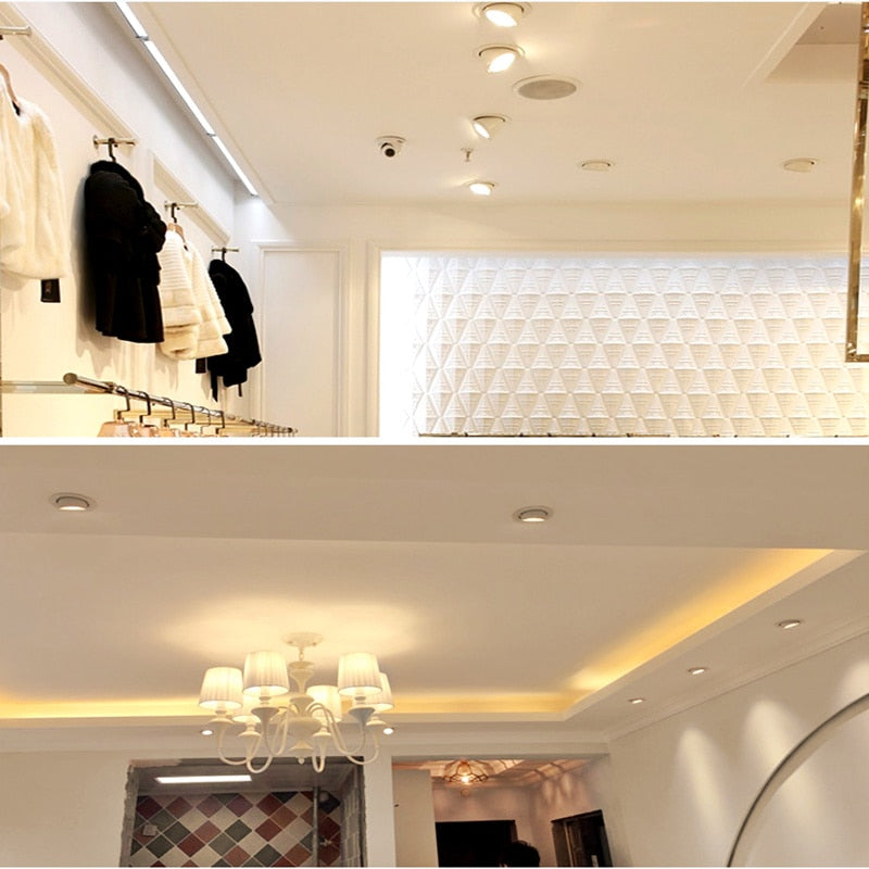 Dimmable LED downlight 10W 15W 25W 30W adjustable 360 led light warm white natural white cold white Trunk downlight AC85-260V