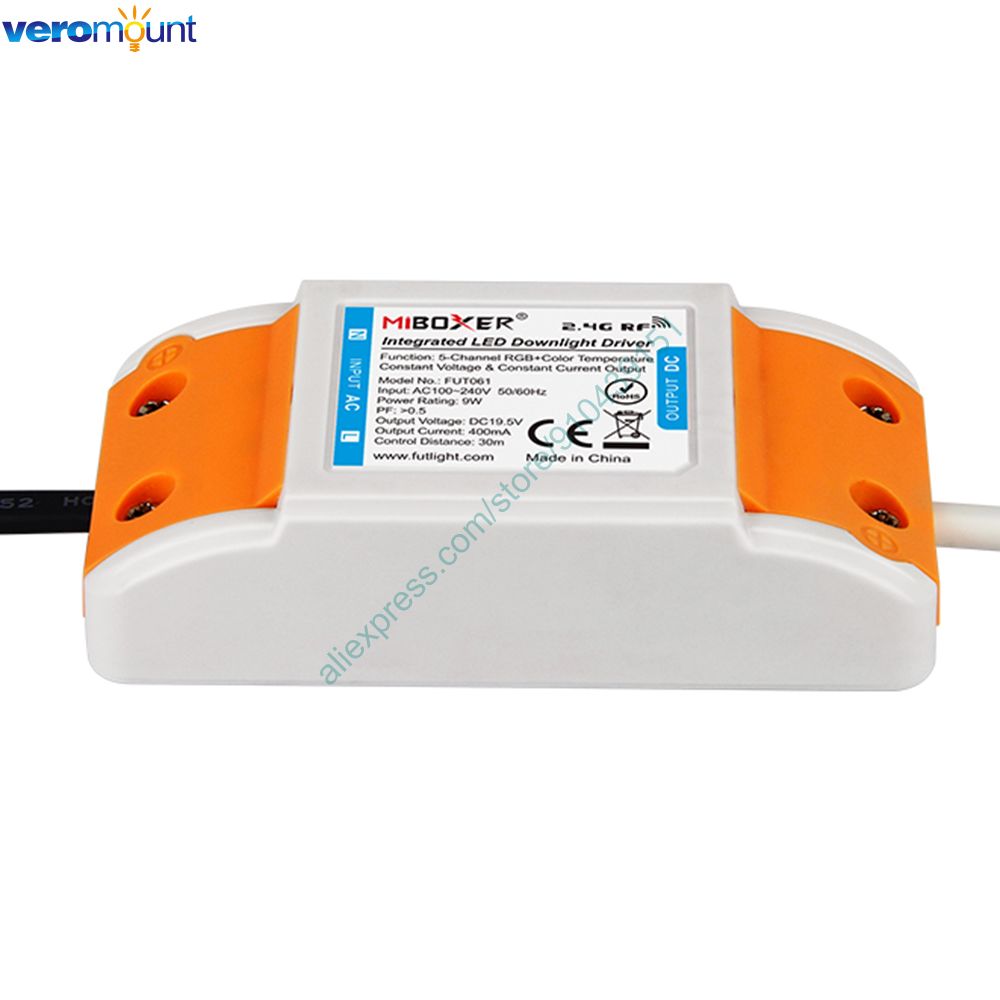 MiBoxer FUT061 9W Smart RGB+CCT LED Recessed Ceiling Downlight AC110V 220V 2700K~6500K 2.4G RF Wireless Remote WiFi APP Control