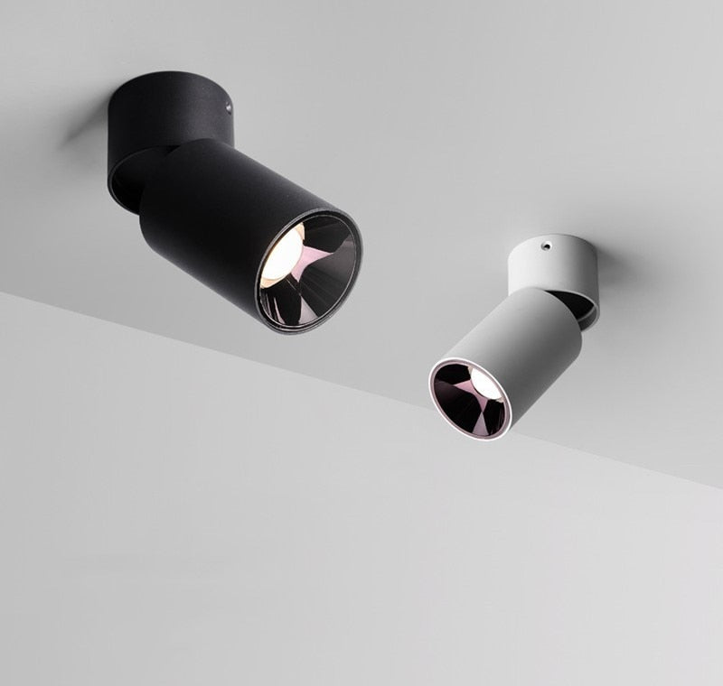 Dimmable LED downlight surface mounted COB LED ceiling spotlight 7W 12W 15W LED light background wall lighting AC85-265V