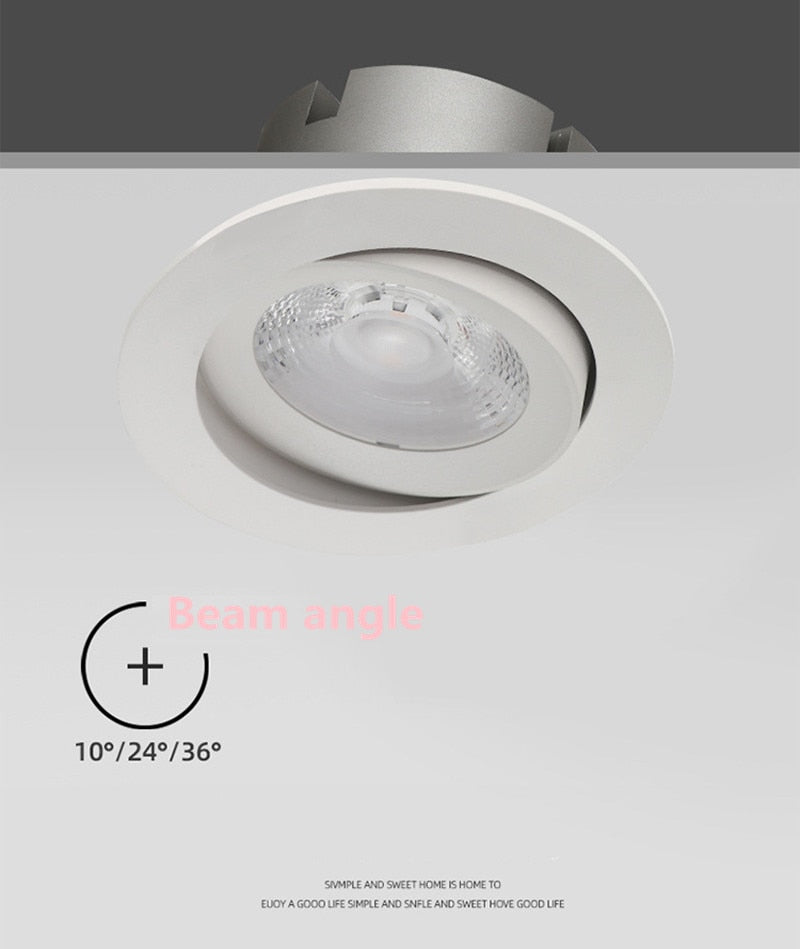 Dimmable LED COB downlight 110V 220V Spotlight 7W 10W 15W 20W 25W 30W Highlight Lamp Ceilinglight for Indoor lighting