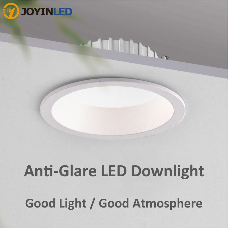 Embedded Anti-glare Narrow Side LED Downlight Embedded LED Spotlight Lamps 7W 12W 20W 30W Round White Focos Led for Exhibition