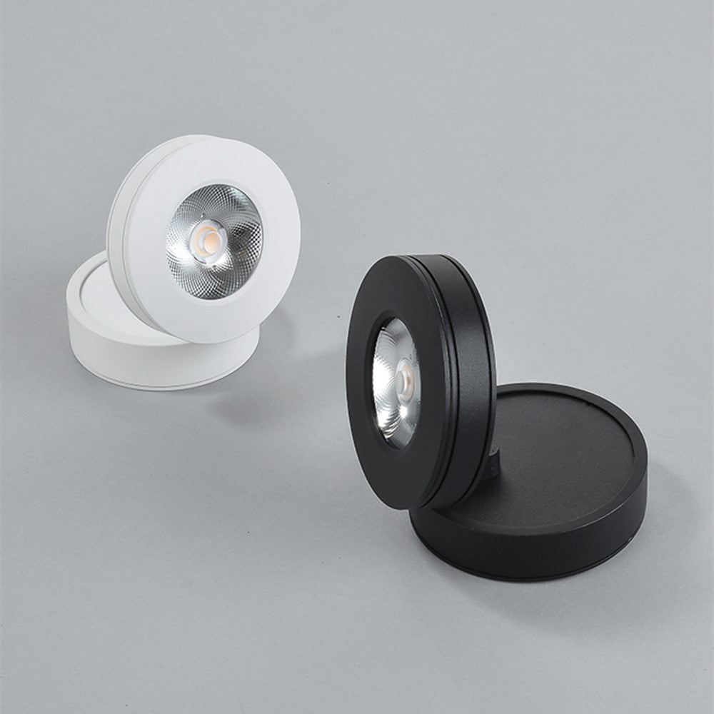 Ultra-Thin Led Downlight 360 Angle Adjustable Ceiling Spot Light 3W 5W 7W Surface mounted ceiling downlight AC220V Indoor Lights