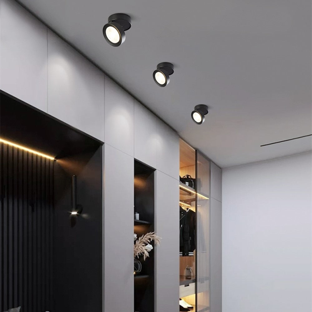 Ultra-Thin Led Downlight 360 Angle Adjustable Ceiling Spot Light 3W 5W 7W Surface mounted ceiling downlight AC220V Indoor Lights