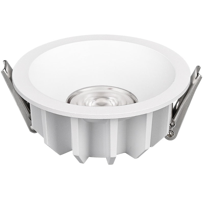 White Downlight COB Anti-Glare Narrow Frame Household Opening 7.5 CM110V 220V 5W 7W 12W 18W Ultra-Thin Embedded LED Ceiling Light