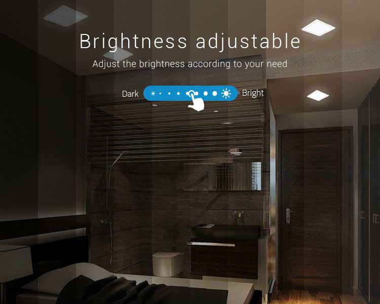 Miboxer LED 9W RGB+CCT LED Downlight FUT064 AC 100V-240V Square Brightness adjustable