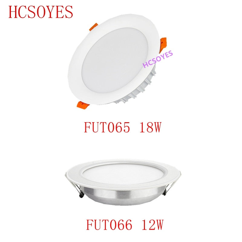 MIBOXER FUT065 18W /FUT066 12W RGB+CCT LED Downlight Brightness adjustable AC110 220V Color temperature Wireless WIFI APP