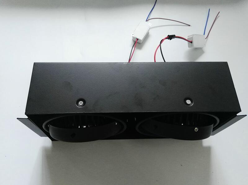 Square 2*15W 2head COB LED Downlight all with power Driver 15W COB LED Down Light