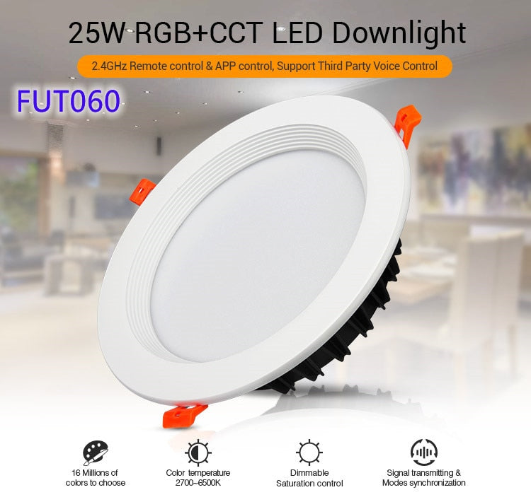 LED Downlight Spotlight Dimmable RGB+CCT 50Hz/60Hz 6W/9W/12W/15W/18W/25W MiBoxer FUT060/061/062/063/064/065/066/068/069/070/071/072