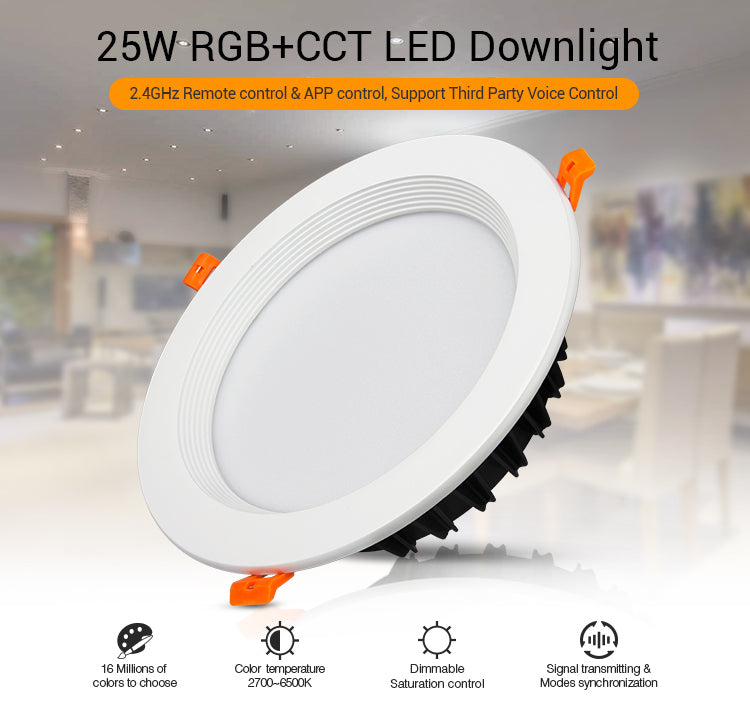 LED Downlight Spotlight Dimmable RGB+CCT 50Hz/60Hz 6W/9W/12W/15W/18W/25W MiBoxer FUT060/061/062/063/064/065/066/068/069/070/071/072