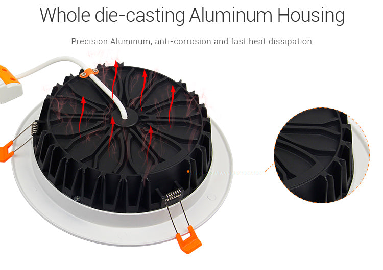LED Downlight Spotlight Dimmable RGB+CCT 50Hz/60Hz 6W/9W/12W/15W/18W/25W MiBoxer FUT060/061/062/063/064/065/066/068/069/070/071/072