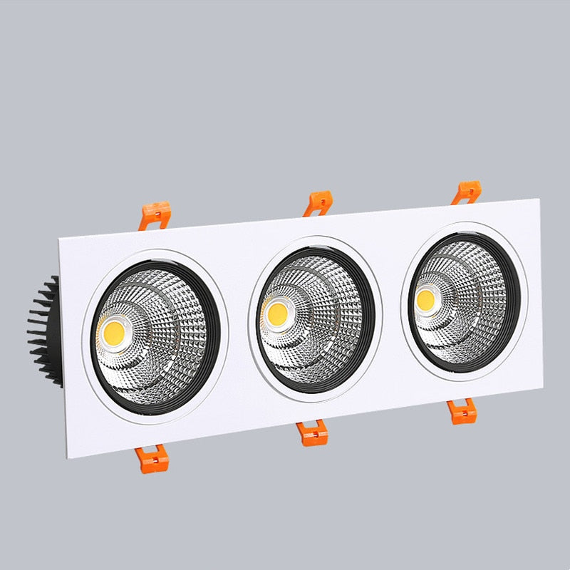 Square Dimmable led downlight lamp 7W 9W 12W 15W cob led spot 220V / 110V ceiling recessed downlights square led panel light