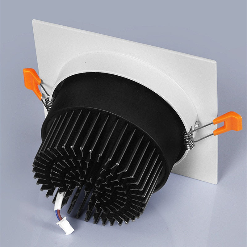 Square Dimmable led downlight lamp 7W 9W 12W 15W cob led spot 220V / 110V ceiling recessed downlights square led panel light