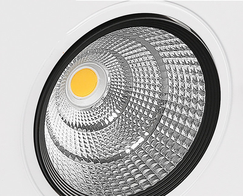 Square Dimmable led downlight lamp 7W 9W 12W 15W cob led spot 220V / 110V ceiling recessed downlights square led panel light