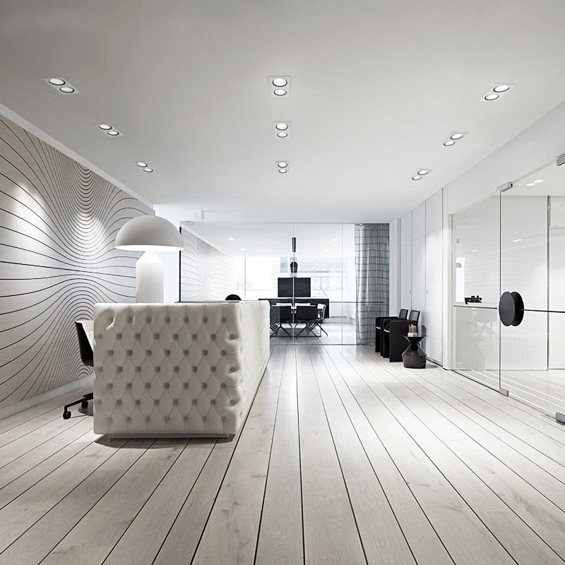 Square Dimmable led downlight lamp 7W 9W 12W 15W cob led spot 220V / 110V ceiling recessed downlights square led panel light