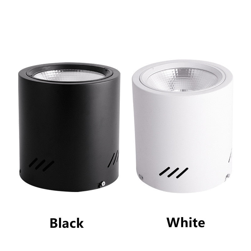 Surface Mounted Round LED COB Downlight 10W 15W 18W 24W Dimming AC 85-265v Ceiling Lamp Spotlight 40° For Shopping Mall Lighting