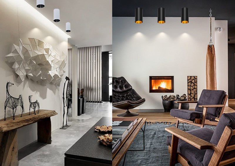 Dimmable LED Ceiling Spotlight Epistar Chip AC85-265V 10W 12W 15W Aluminum Surface Mounted Downlight COB Background Lamps