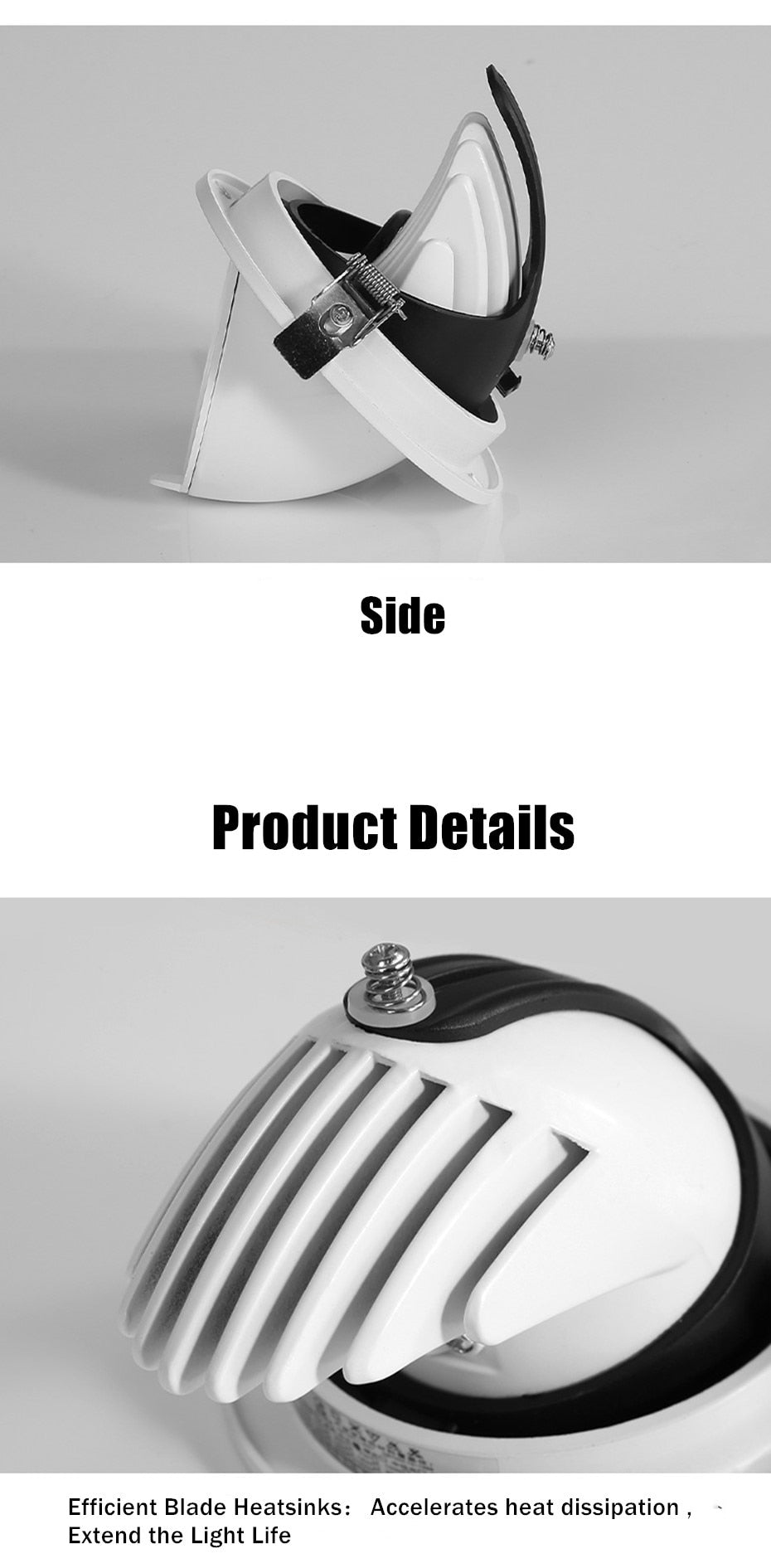 Recessed LED Downlight Ceiling Light 360° Rotating Spotlight Dimmable Led Lamp Suitable For Indoor Lighting In Dining Living Room