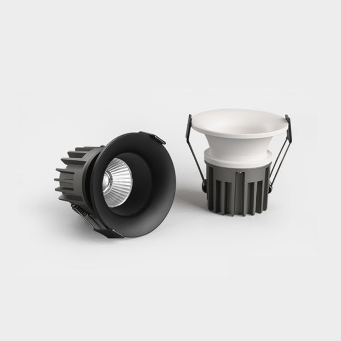 Dimmable LED COB Spotlight Ceiling Lamp AC85-265V 7W 12W 15W 18w Aluminum Recessed Downlights Round