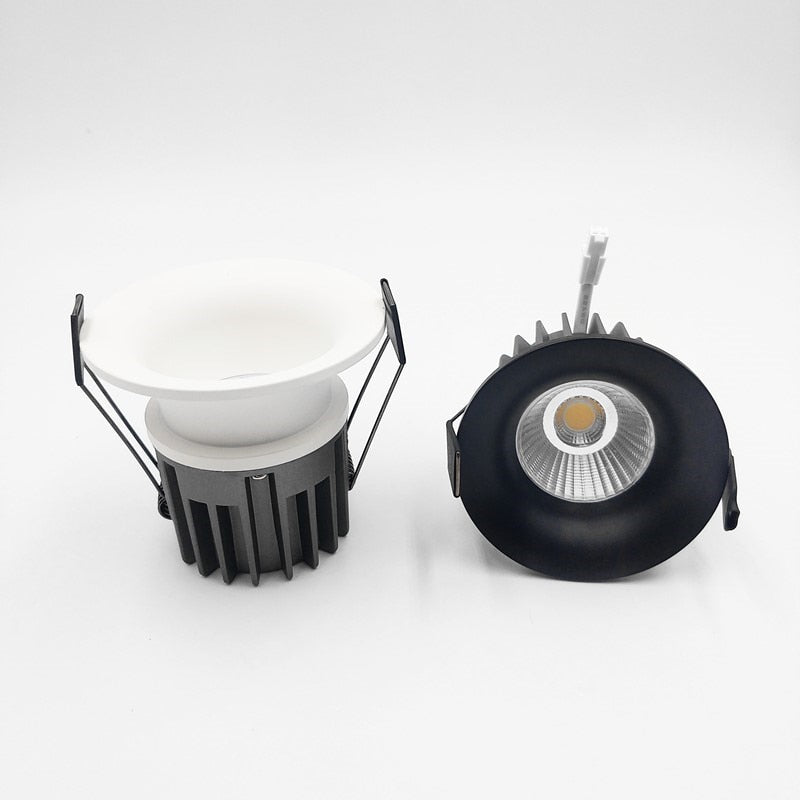 Dimmable LED COB Spotlight Ceiling Lamp AC85-265V 7W 12W 15W 18w Aluminum Recessed Downlights Round