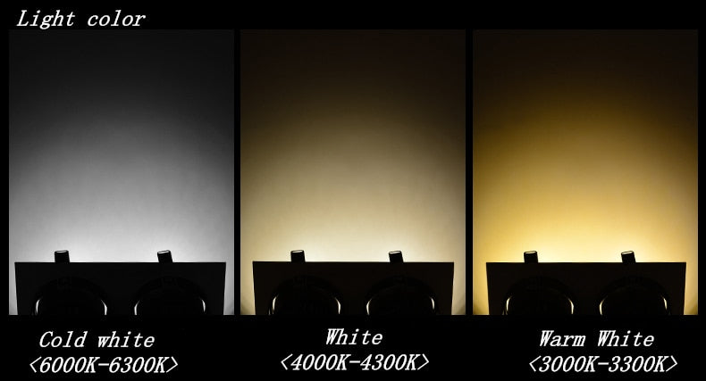 Double Dimmable Led downlight light Ceiling Spot Light 10w 20W 30W AC85-265V ceiling recessed Lights Indoor Lighting