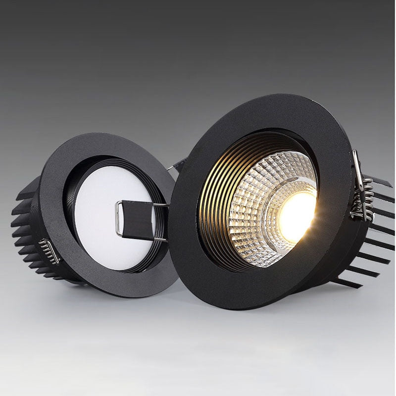 QIUBOSS Recessed LED Downlights Dimmable for Living Room 220V LED Spotlights LED Ceiling Lamps 7W 15W Lighting Light for Bedroom 3000K