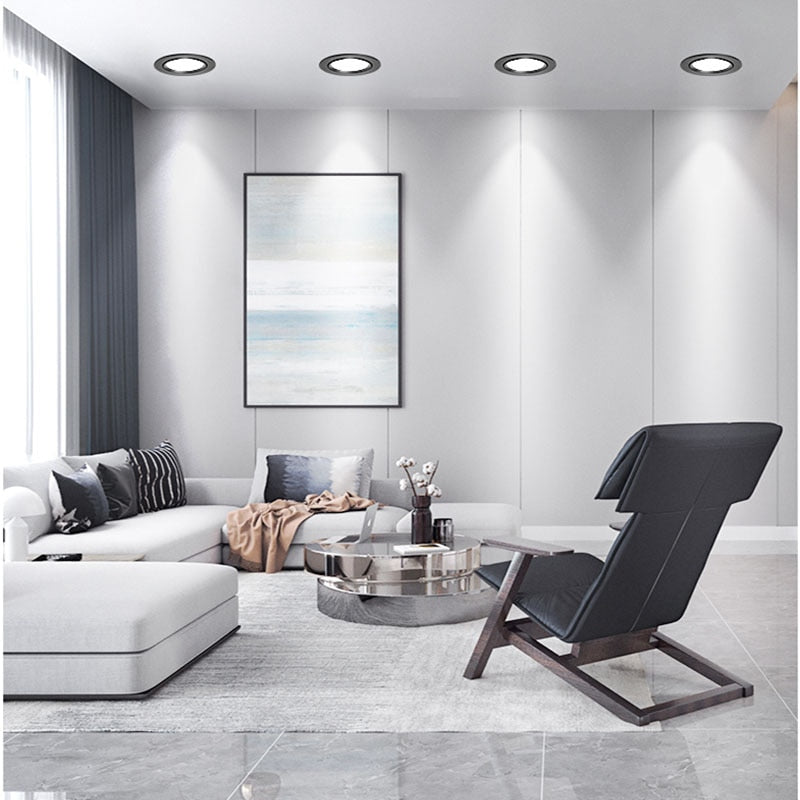 QIUBOSS Recessed LED Downlights Dimmable for Living Room 220V LED Spotlights LED Ceiling Lamps 7W 15W Lighting Light for Bedroom 3000K