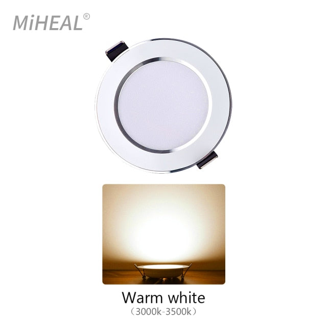LED Downlight 5W 9W 12W 15W LED Ceiling Lights Round Recessed Lamp Dimmable Waterproof LED Spotlight For Bathroom Kitchen