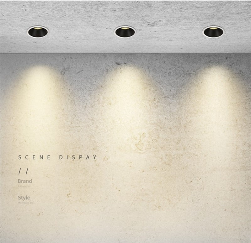 Dimmable AC90V-260V 7W/10W/15W/18W/24W LED Downlights Epistar Chip COB Recessed Ceiling Lamps Spot Lights For Home illumination