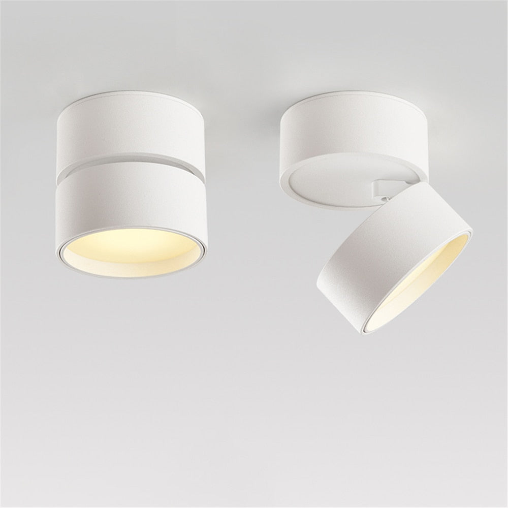 Modern Surface Mounted Downlights Indoor LED Ceiling Lights Living Room Aisle Corridor Spotlights Lighting Round Aluminum Lamp