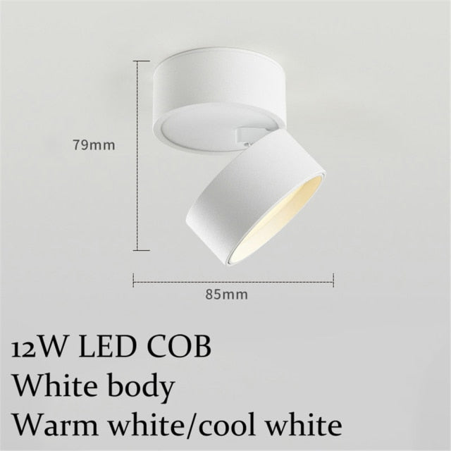 Modern Surface Mounted Downlights Indoor LED Ceiling Lights Living Room Aisle Corridor Spotlights Lighting Round Aluminum Lamp