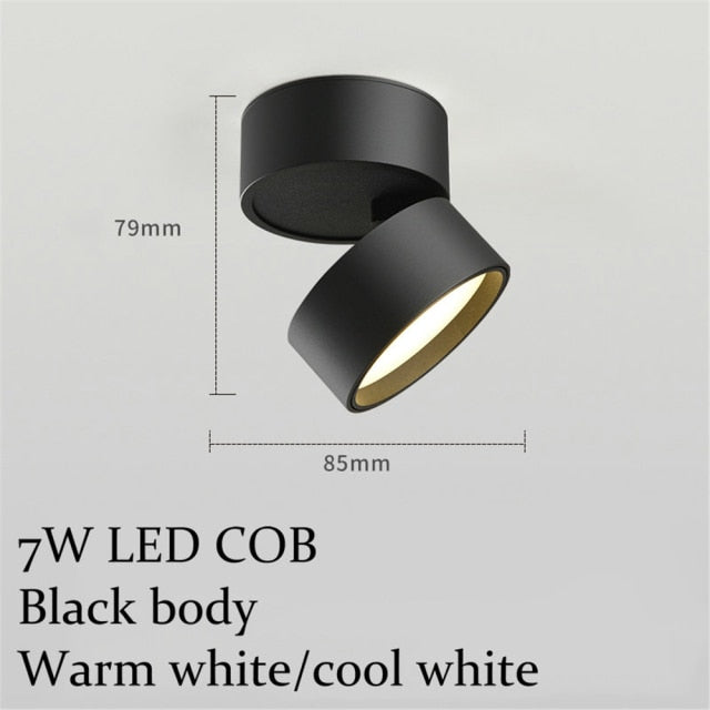 Modern Surface Mounted Downlights Indoor LED Ceiling Lights Living Room Aisle Corridor Spotlights Lighting Round Aluminum Lamp