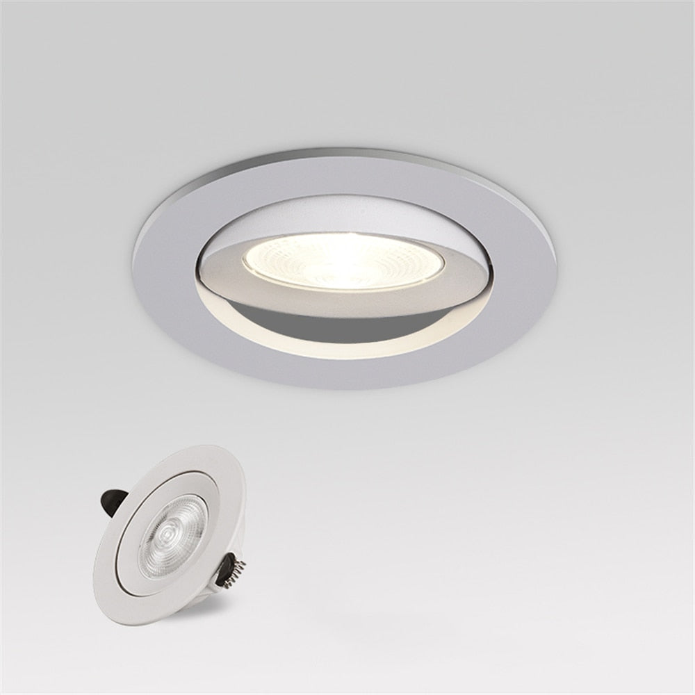 Spotlight Embedded 5W 7W 12W LED Indoor Ceiling Light Modern Bedroom Living Room Downlight Adjustable Angle Lighting Spotlight