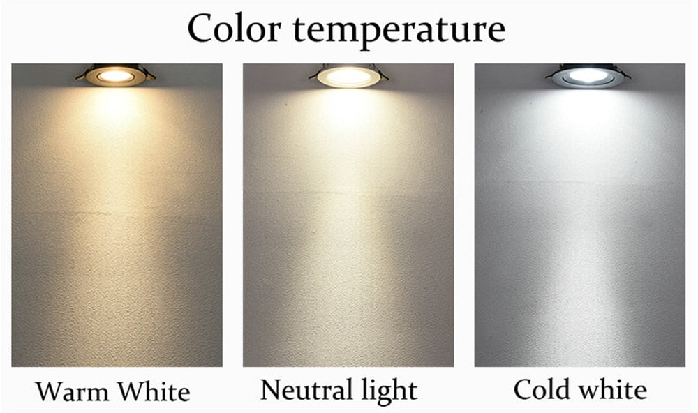 Spotlight Embedded 5W 7W 12W LED Indoor Ceiling Light Modern Bedroom Living Room Downlight Adjustable Angle Lighting Spotlight