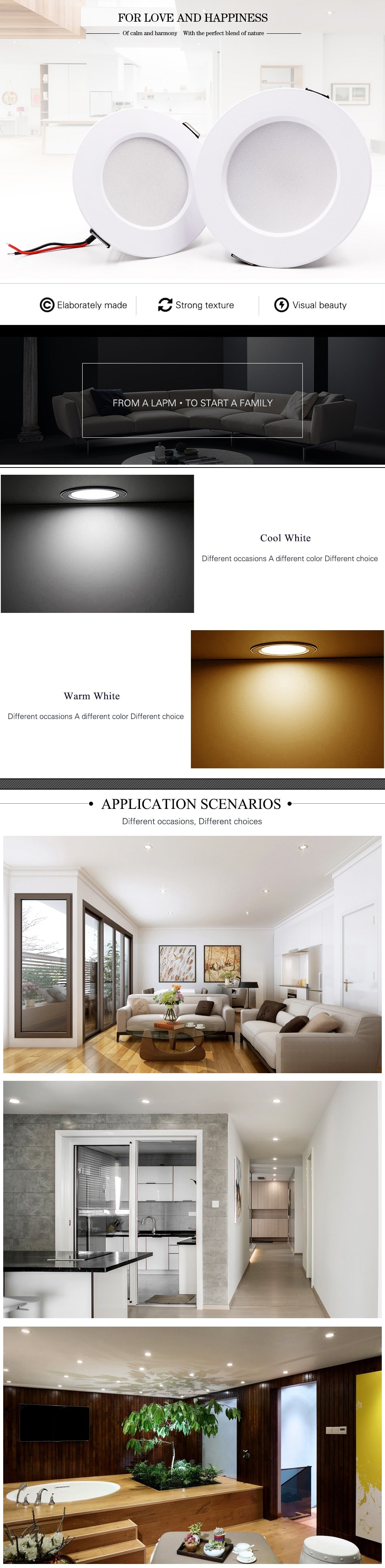 Downlight Indoor Light Ceiling Light Canister Light Recessed Lamp 5W 7W 9W 12W 15W Ultra-bright Round 220V-240V Spotlight 10PCS