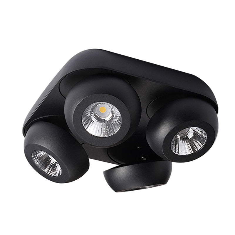 Surface mounted LED Ceiling Lamp 10W 20W 40W Dimmable 110 220V COB Downlight 360° Adjustable Spotlight For Indoor Lighting