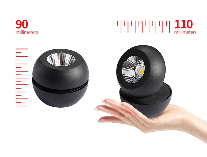 Surface mounted LED Ceiling Lamp 10W 20W 40W Dimmable 110 220V COB Downlight 360° Adjustable Spotlight For Indoor Lighting