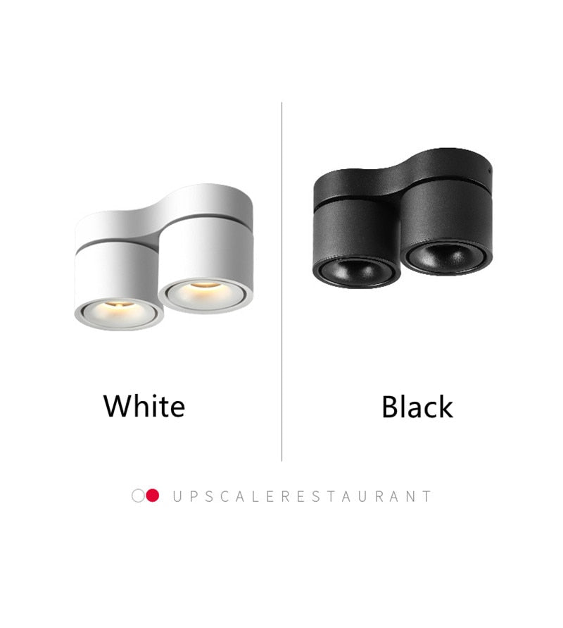 Dimmable Folding Rotating 360° Downlights 14W 21W 28W COB Square Superimposed Led Ceiling Light 85~265V For Living Room Lighting