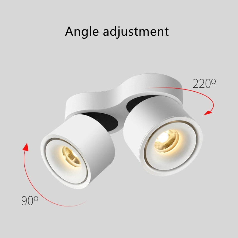 Dimmable Folding Rotating 360° Downlights 14W 21W 28W COB Square Superimposed Led Ceiling Light 85~265V For Living Room Lighting