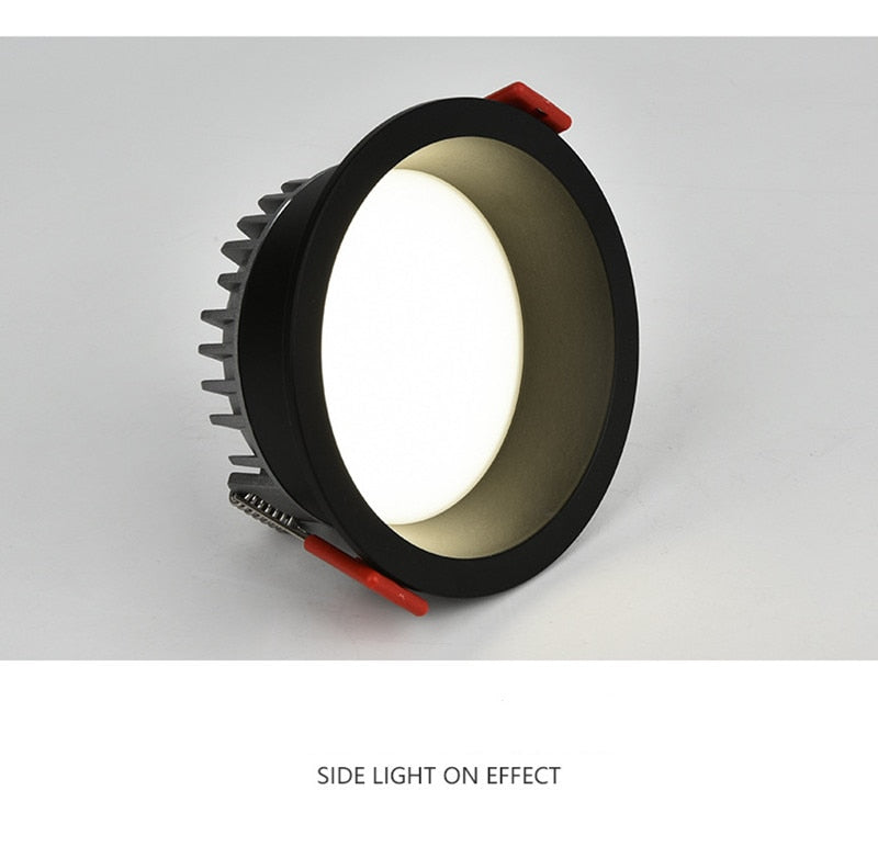 CCT Change color tempe AC85~265V embedded anti-glare LED downlight 7W/9W/12W/15W LED ceiling spotlight backlight indoor lighting