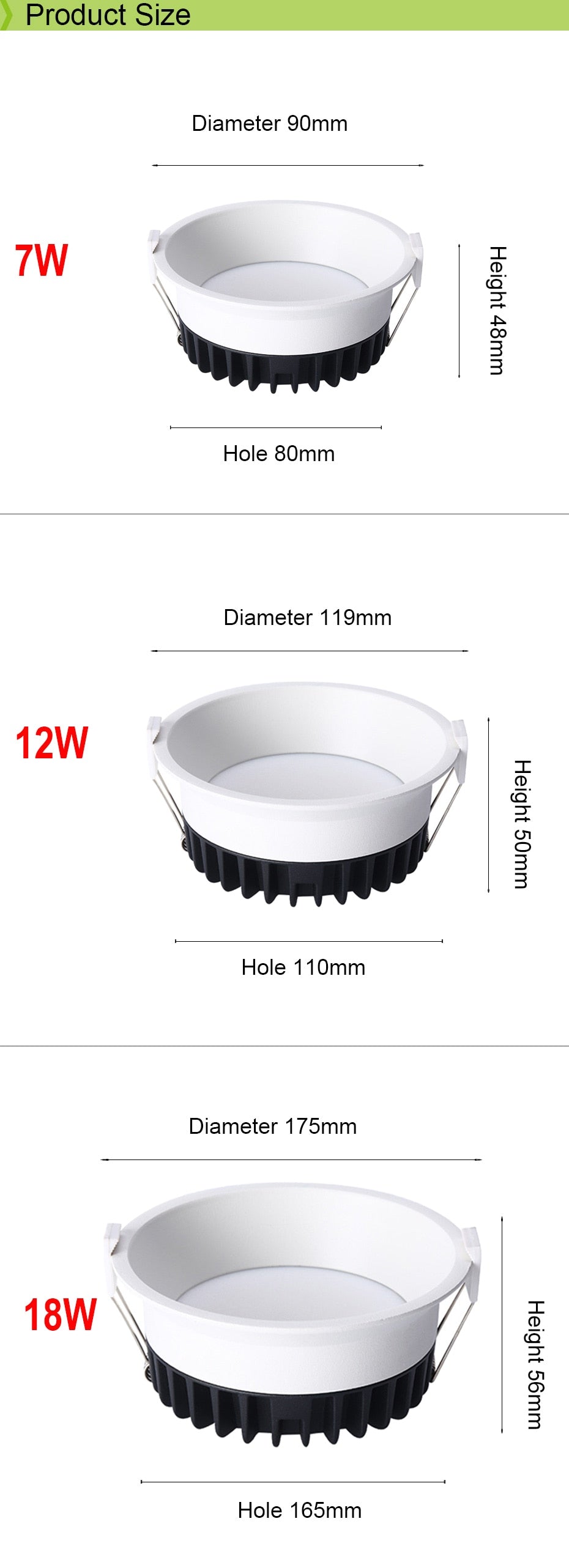 LED anti-glare downlight narrow frame embedded home without main light Nordic living room aisle three-color ceiling downlight