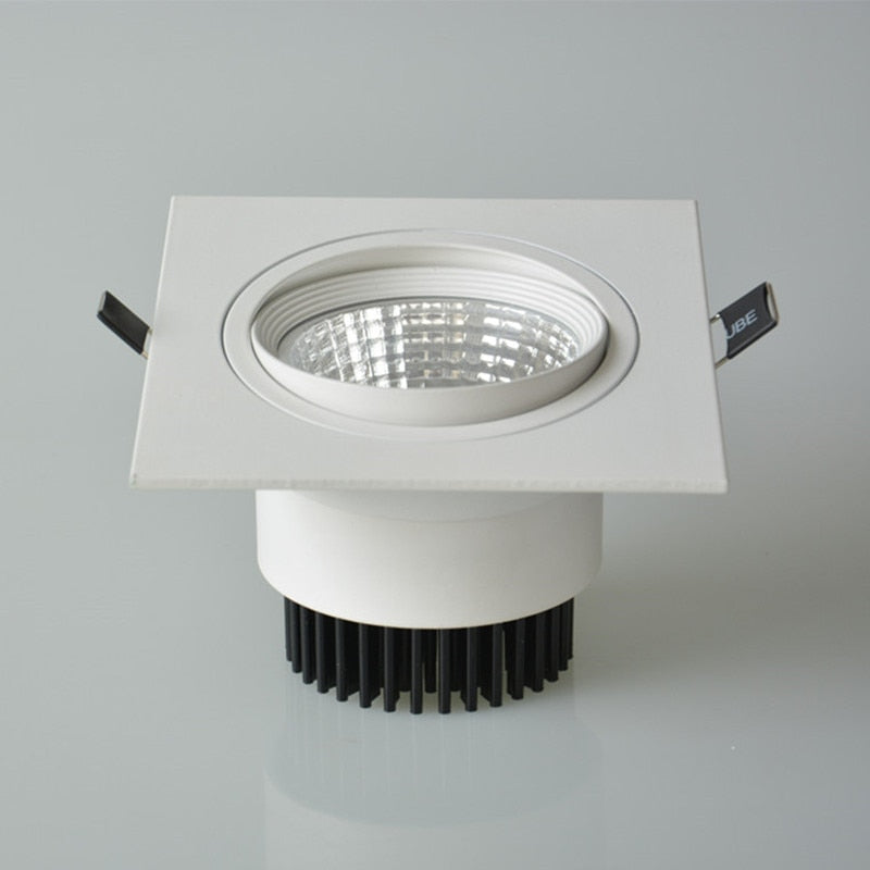 Dimmable Recessed LED Downlights 7W 9W 12W Epistar Chip COB Ceiling Spot Lights AC85~265V Background Lamps Indoor Lighting